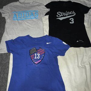 adidas and nike t shirt lot women